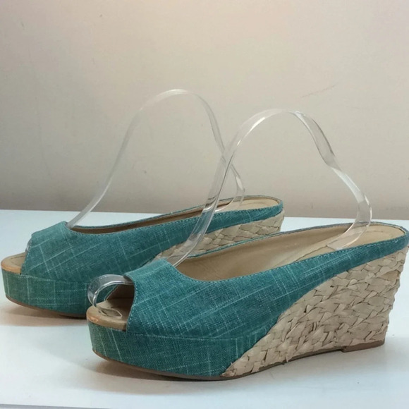 CL by Laundry Teal Green Platform Espadrilles - Picture 1 of 8
